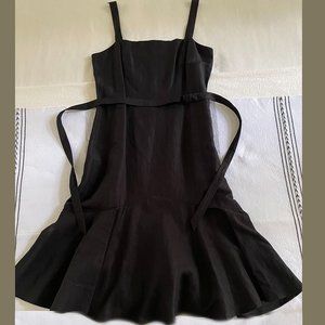 Ann Taylor Loft Black Linen Dress